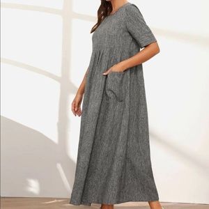 SHEIN pocket front high waist dress